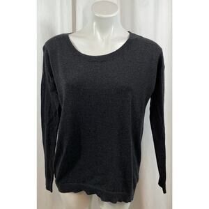 50% OFF GAP Sweater Oversized Light Knit Heather Grey Scoop Neck